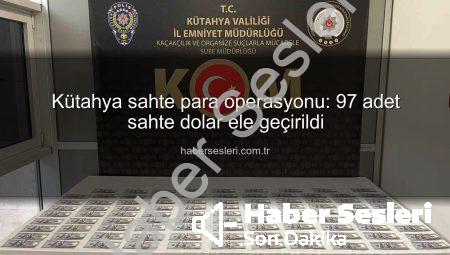 Kütahya sahte para operasyonu: 97 adet sahte dolar ele geçirildi