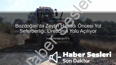 Bozdoğan’da Zeytin Hasadı Öncesi Yol Seferberliği: Üreticinin Yolu Açılıyor