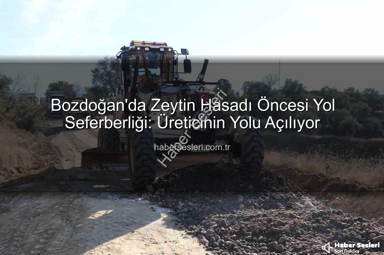 Bozdoğan yol çalışmaları - Bozdoğan'da Zeytin Hasadı Öncesi Yol Seferberliği: Üreticinin Yolu Açılıyor